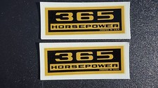 1964 1965 Chevrolet Corvette L76 327 365hp 365 Horsepower Valve Cover Decal Pair picture