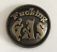 RARE ANTIQUE BRASS HARLEY-DAVIDSON MOTORCYCLE F**KING GAS CAP COVER Old Skool picture