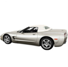Fits Chevrolet Corvette C5 1998-04 Convertible Soft Top & Glass Window WHITE picture