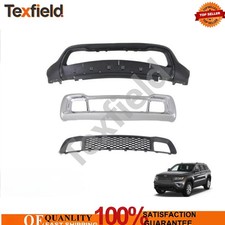 New 3pcs Front Bumper Cover Kit Textured For 2014 2015 2016 Jeep Grand Cherokee picture