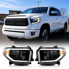 VLAND Black LED Headlights For 2014-2021 Toyota Tundra w/Sequential Front Lamps picture