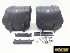 12-17 HARLEY-DAVIDSON DYNA LOW RIDER FXDL VIKING BAGS LEATHER SADDLEBAGS SET picture