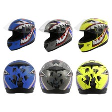 DOT Youth Kids Full Face Motorcycle Helmet Racing ATV Motocross Off-Road Bike picture