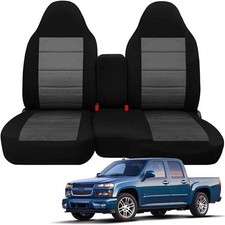 Front Set Car Seat covers Fits Chevy S10 truck 94-04 60/40 Seat with Console picture