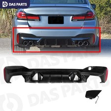 For 17-23 BMW G30 5 Series M Competition Style Gloss Black Rear Bumper Diffuser picture