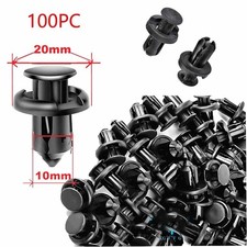 ✅️100X 10mm Bumper Clips Auto Car Hole Plastic Rivets Fastener Fender Push Pin picture
