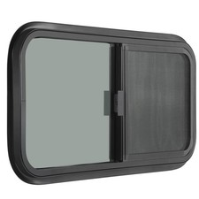 OUTPRIZE RV Window 21 in. x 14 in. Horizontal Sliding Tinted Glass Trim Ring picture