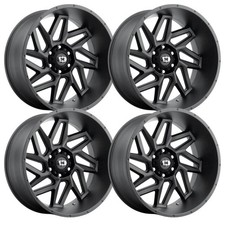 (Set-4) Vision Offroad 361 Spyder 22x10 6x135 -19mm Satin Black Wheels 22 inch picture