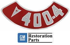 Pontiac Air Cleaner 400 Decal GTO Firebird GM Licensed USA Made New picture
