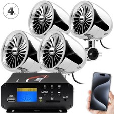 1000W Motorcycle Bluetooth 4 Speakers Stereo Audio System ATV UTV Can Am Polaris picture