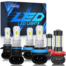 For Nissan Rogue 2008-2013 6x LED Headlight Bulbs Kit Hi/Lo Beam+Fog Light 6000K picture
