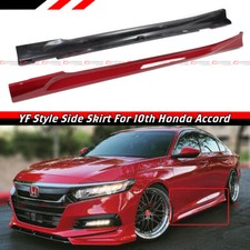 For 18-22 Honda Accord Yofer San Marino Red Addon Side Skirt Extensions Splitter picture
