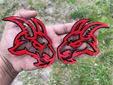 Angry Goat Car Emblem Badge Custom Red Black New picture