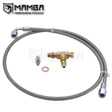 Universal 50cm Garrett M10x1.0 GT20 GT22 Turbo Oil Feed Line Hose Kit w/ 1/8NPT picture