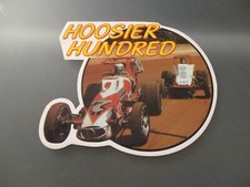 NOS-HOOSIER HUNDRED RACEWAY-INDIANA-CARS #7 AND #75- DECAL STICKER picture