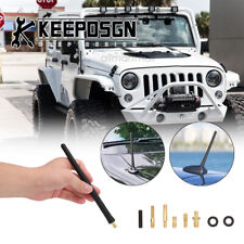 For Jeep Wrangler 7'' Mast Short Car Antenna Roof Hood M5 M6 Adapter AM/FM Radio picture