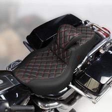 For Harley Road King Custom FLHRS 2004-2007 Red Stitch Waterproof Seat Backrest picture