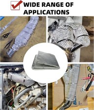 Exhaust Heat Shield Wrap - Aluminum Automotive Muffler Insulation 12