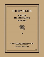 1934-1936 Chrysler Shop Manual - Includes 11x26 inch Wiring Diagrams picture