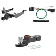 CURT Trailer Hitch Package 2in Receiver, Wiring Harness, 45134 Ball Mount 13243 picture