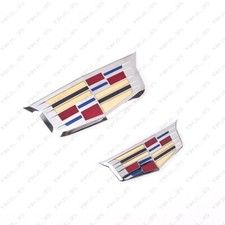 2PCS Silver Color Cadillac Logo Car Front&Rear Badge Emblem for XTS ATS ELR picture