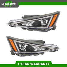 Headlights Assembly For 2019 2020 Hyundai Elantra RH+LH Side Black Halogen Clear picture