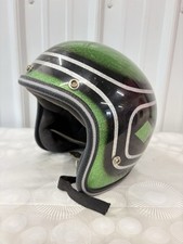 Vintage 1970’s Metal Flake Motorcycle Bubble  Helmet Racer Sparkle picture