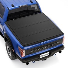 5.5ft Low Top FRP Hard Tri Fold Tonneau Cover for 15-26 Ford F-150, Long Lasting picture