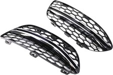 ABS Honeycomb Fog Grille Covers Pair For C-Class W205 Mercedes Left Right picture