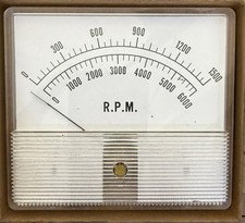 Vintage Honeywell Analog RPM Tachometer Gauge 0-6000 Panel Mount NOS 614-55535 picture
