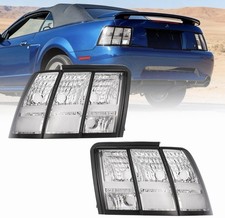 99-04 Mustang Taillights Brand New Chrome Clear Lens Brand New picture