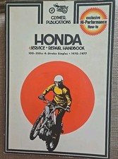 Vintage Clymer Honda Service Repair Manual 100-350cc 4-Stroke Singles 1970-1977 picture