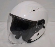 BILT Route Retro Motorcycle Helmet White Size Medium DOT picture