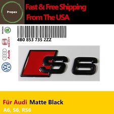 Audi S6 Matte Black Emblem 3D Badge Rear Trunk Lid for Audi S Line Logo A6 OEM picture