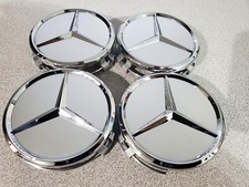 Set Of 4 75MM Wheel Center Rim Hub caps for Mercedes-Benz Silver Chrome Star picture