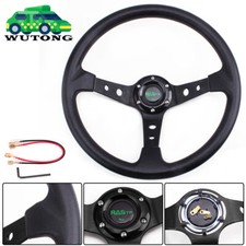 Black Golf Cart Steering Wheel Racing Style For EZGO RXV TXT Club Car and Yamaha picture