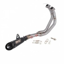 Full System for Yamaha YZF R7 MT-07 2025 2026 Exhaust Header Pipe Muffler Black picture