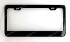 Personalized License Plate Frame, Custom Made of Black Powder Coated Metal picture