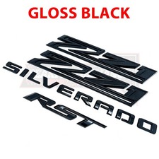 4pcs 2019-2024 Gloss Black For Silverado RST Z71 Emblem Nameplate Badge Kit picture