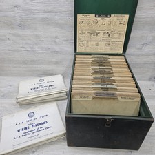 Vintage A.E.A. Tune Up Chart System 991 Cards 30's-60's & 6 Wiring Diagram Books picture