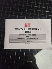 2004 FORD MUSTANG SALEEN S281 s281sc FACTORY UNUSED ORIGINAL OWNERS MANUAL picture