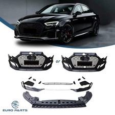 Fit 2017-2019 Audi A3 Upgrade to RS3 Style Front Bumper Conversion w/Black Grill picture