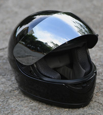 DOT Motorcycle Full Face Mirror Shield Men Helmet Street Bike Size S picture