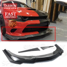 For Dodge Charger SRT 2015-2023 V3 Style Carbon Fiber Front Bumper Lip Splitter picture