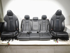 15-20 Audi S3 A3 8V Complete Front Rear Seats Black Leather Diamond Quilted OEM picture