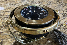 Vintage Sestrel Bracket Mount Polished Brass Compass 3