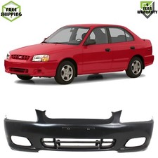 Front Bumper Cover Primed Plastic For 2000-02 Hyundai Accent picture