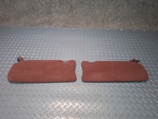 89-90 TOYOTA SUPRA MA71 SET OF 2 FRONT LEFT & RIGHT CLOTH SUN VISOR MAROON OEM picture