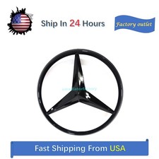 SEDAN Mercedes AMG E350 GLOSS BLACK Star Emblem Rear Trunk Lid Logo Badge W212 picture