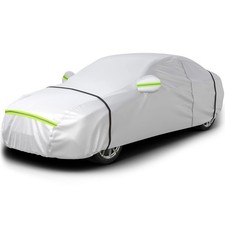 Favoto Car Cover Full Garage Tarpaulin 435-470cm Limousine, silver  picture